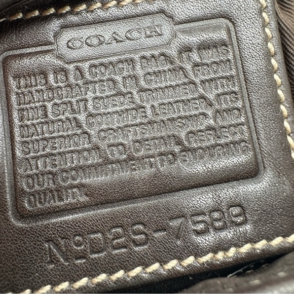 ⭐️SOLD⭐️ Vintage Coach Hampton Camel Suede & Leather Shoulder Bag - Picture 15 of 15